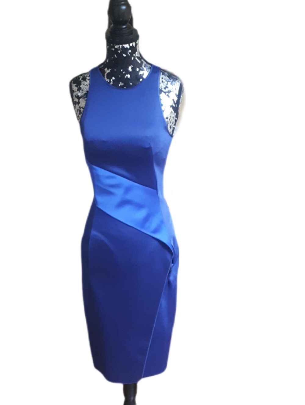 Rare Dion Lee Royal Blue Asymmetric Sheath Dress